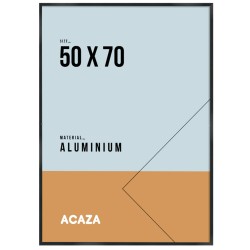 ACAZA Aluminium Fotokader Foto lijst voor Foto's met Formaat 50 x 70 cm Zwarte Rand